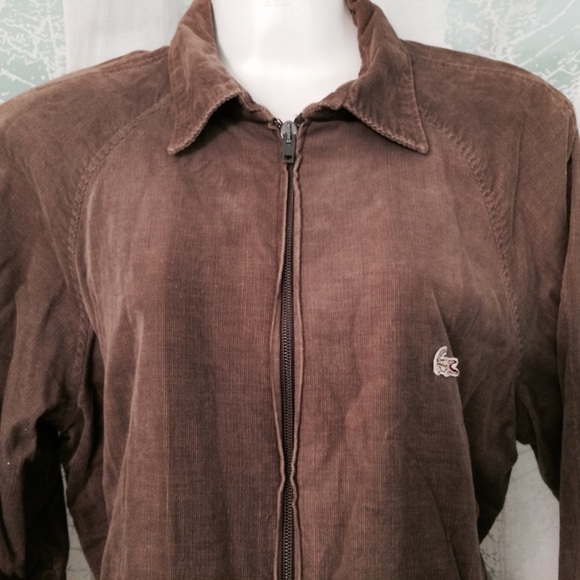 LACOSTE Vintage Flannel lined corduroy jacket L - Picture 2 of 8